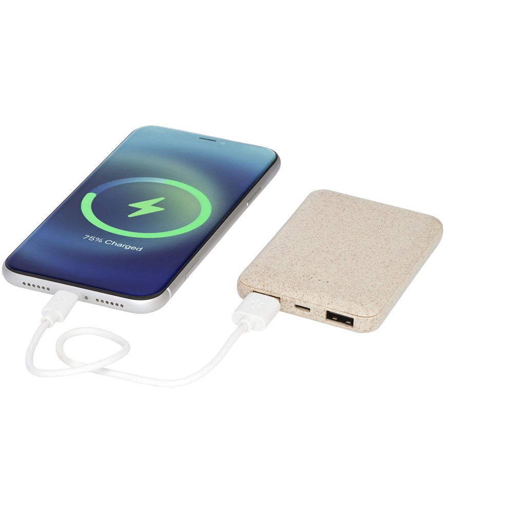 Asama 5000 mAh Powerbank aus Weizenstroh