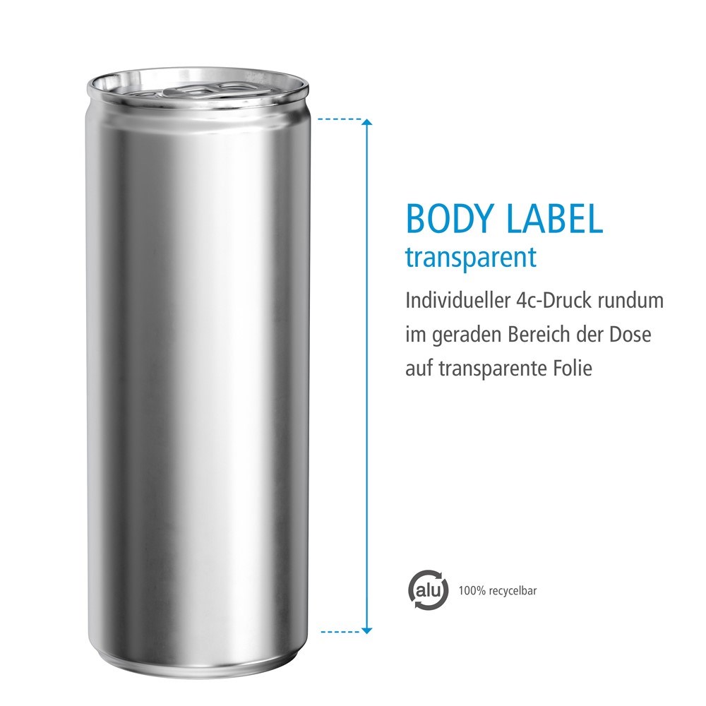 Bier, Body Label transp. (Pfandfrei, Export)