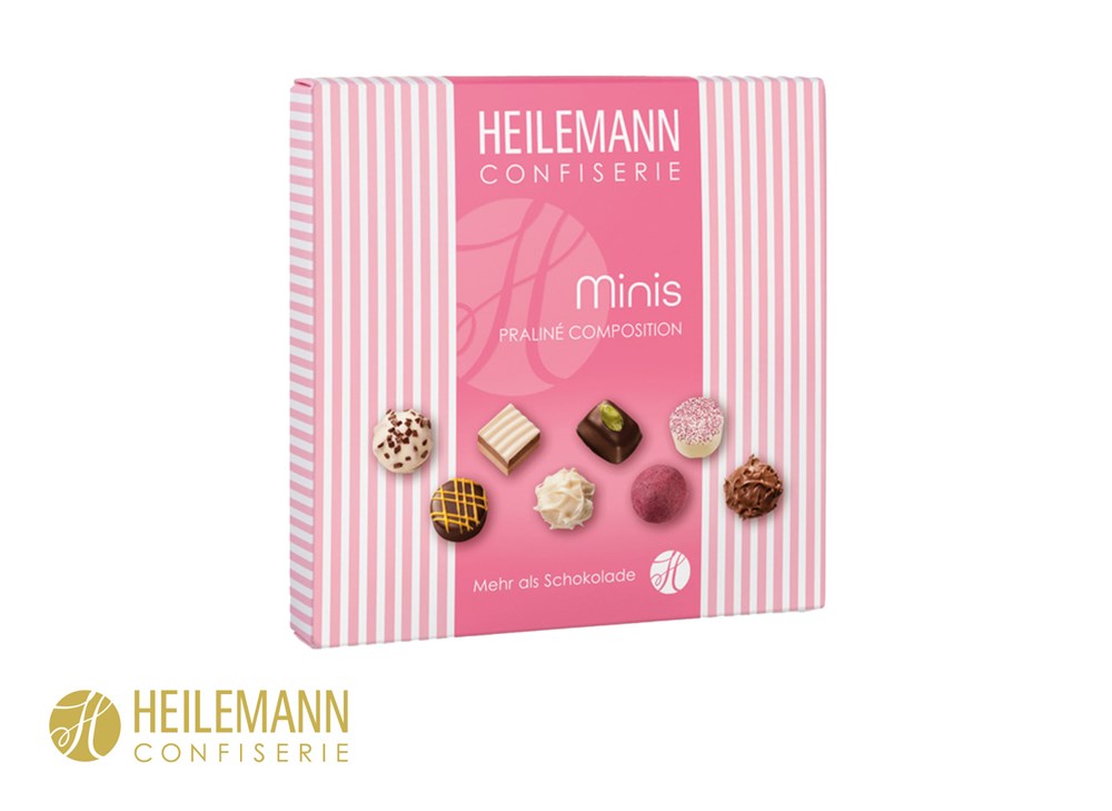 Heilemann Mini Pralinés im Schuber 91 g  ,  Inhalt:  Heilemann Mini Pralinés