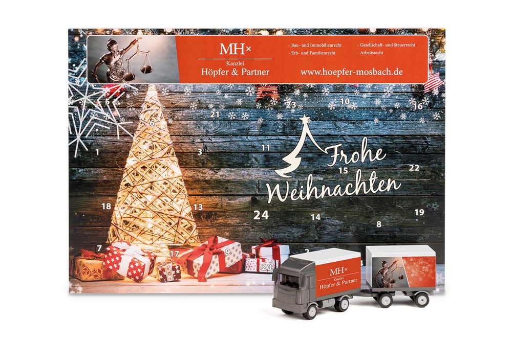 Adventskalender Bausatz "LKW mit Anhänger"