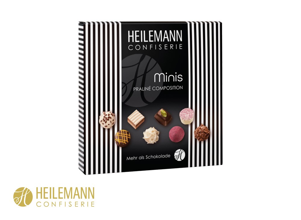 Heilemann Mini Pralinés im Schuber 91 g  ,  Inhalt:  Heilemann Mini Pralinés