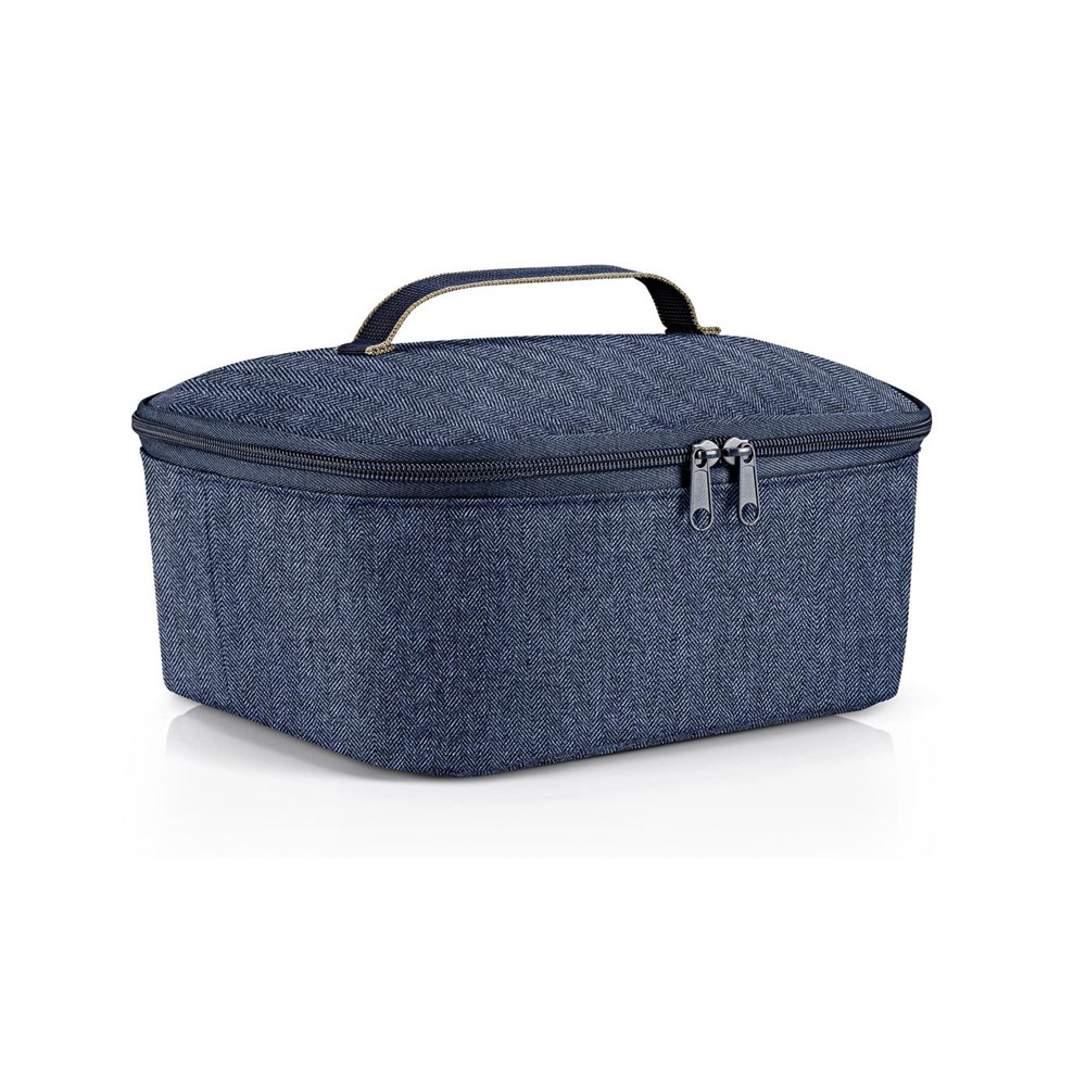 coolerbag M pocket herringbone dark blue