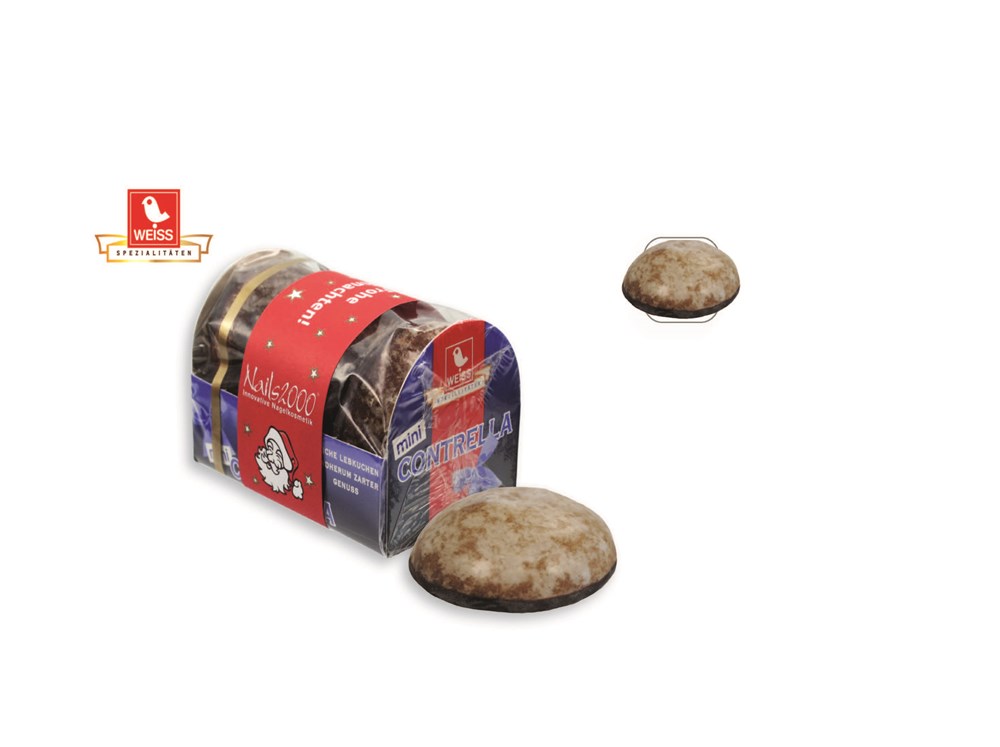 4er Lebkuchenbox 4 Stück  ,  Inhalt:  Weiss Lebkuchen Mini-Contrella