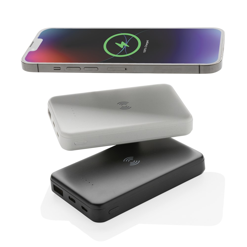 5.000mAh 5W Wireless Powerbank aus RCS recyceltem Kunststoff