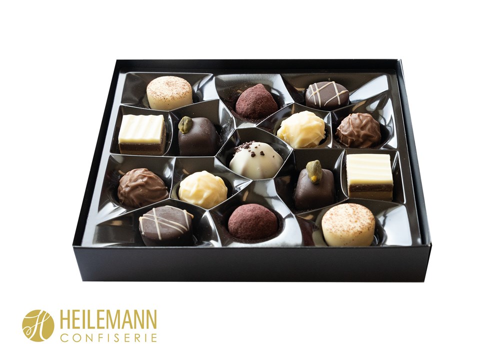 Heilemann Mini Pralinés im Schuber 91 g  ,  Inhalt:  Heilemann Mini Pralinés