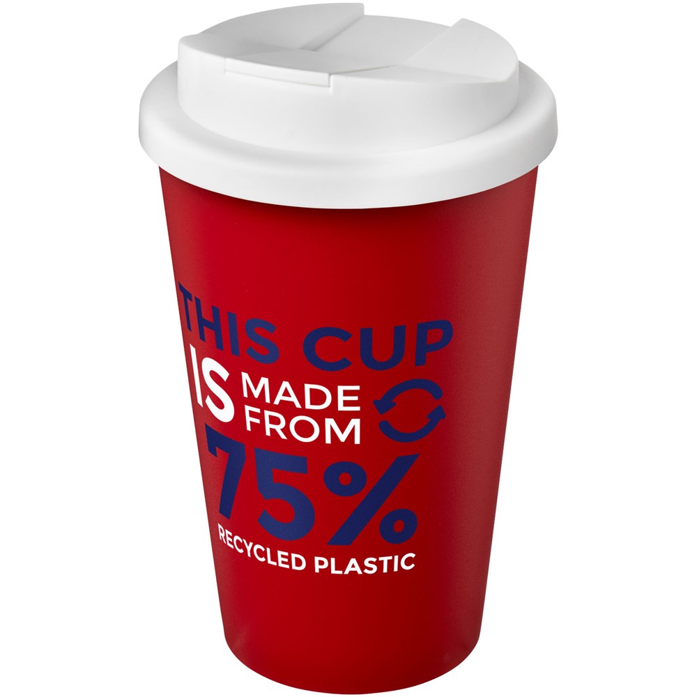 Americano® Eco 350 ml recycelter Becher mit auslaufsicherem Deckel